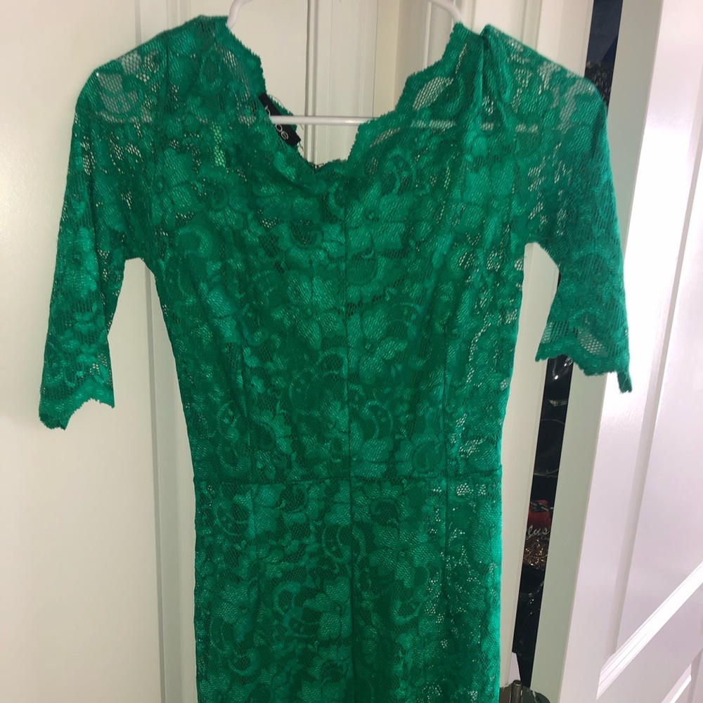 GREEN BEBE DRESS